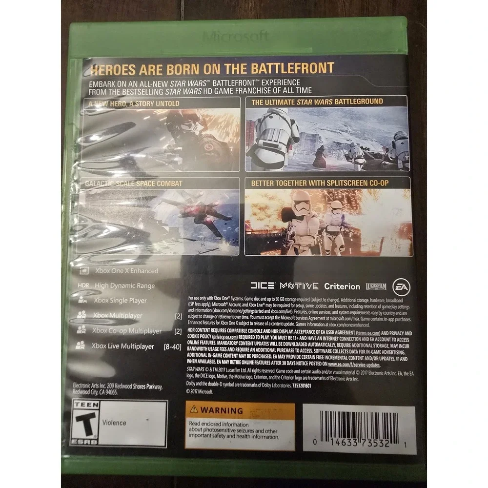Star Wars Battlefront‎ II (Microsoft Xbox One, 2017) Tested Works
